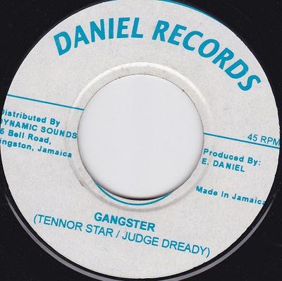 7inch Record TENOR STAR  JUDGE DREADY  Gangster NONE Daniel Records Jamaica Reggae Ska  Dub Used
