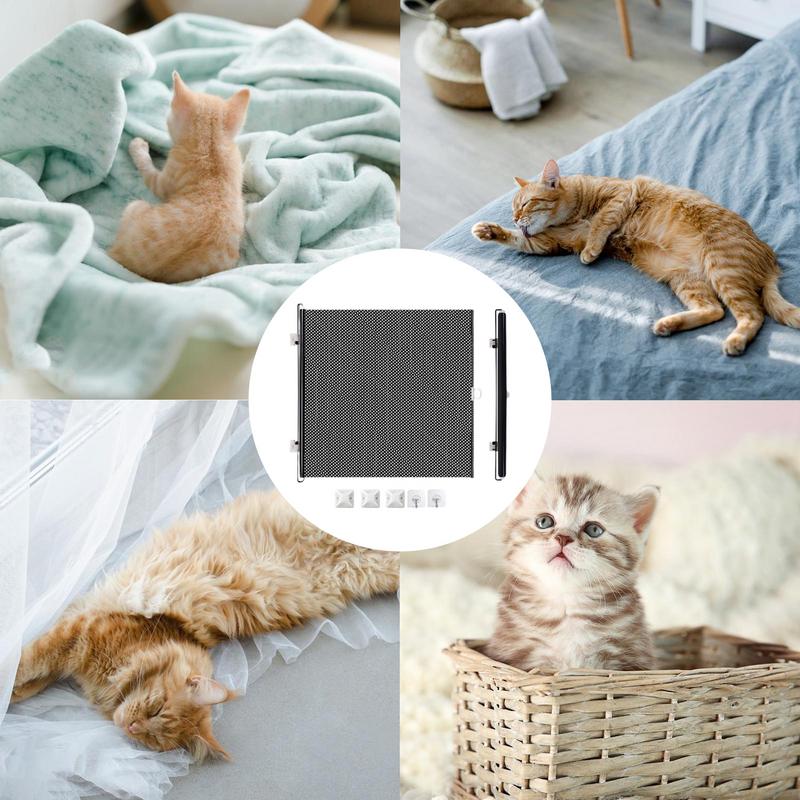 Dog Gate Retractable Pet Gate Pet Safety Gate Indoor Mesh Fence Cat blocking board Multifunctional Animal Fence Pet Supplies