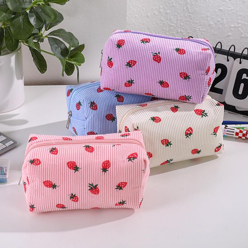 Cosycorduroy Pencil Case With Large Capacity For Students And Makeup Storage