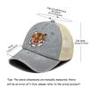 High-definition Tiger Head Print Snapback Baseball Hat Dad Hat Unisex Solid Color Adjustable Mesh Cap Ideal Choice For Hiking