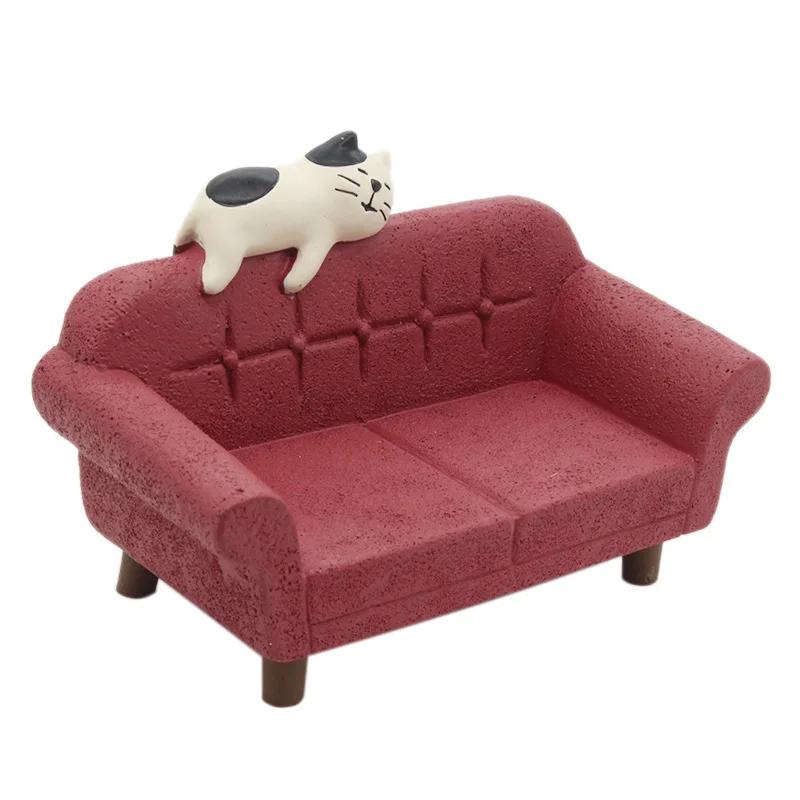 Japan Zakka New Green Sofa Japan Decor Bookshelf Decoration Collectible Home Decor Resin Craft Japan Ornaments