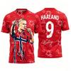Erling Haaland Fan Commemorative Football Jersey Summer Sports T-Shirt Kid's Clothing Tee Woman Cycling Jersey