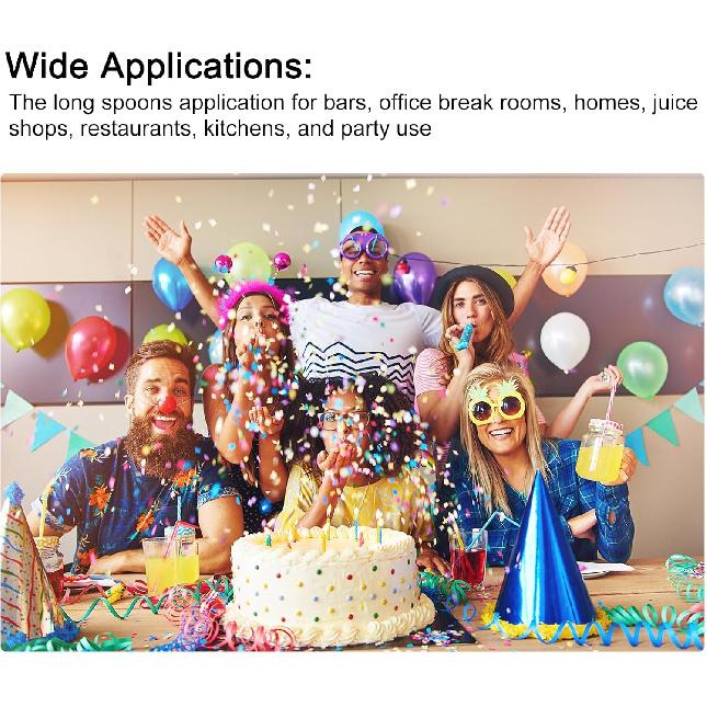 uxcell Long Handle Mixing Stirring Spoon, Stainless Steel Bartender Mixing Spoon Cocktail Stirrers, Bar Spoon Stirring Spoon (Length: 300mm/11.81",