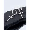 Hip Hop Punk Cross Stud Earrings Personality Trendy Jewelry For Men And Women