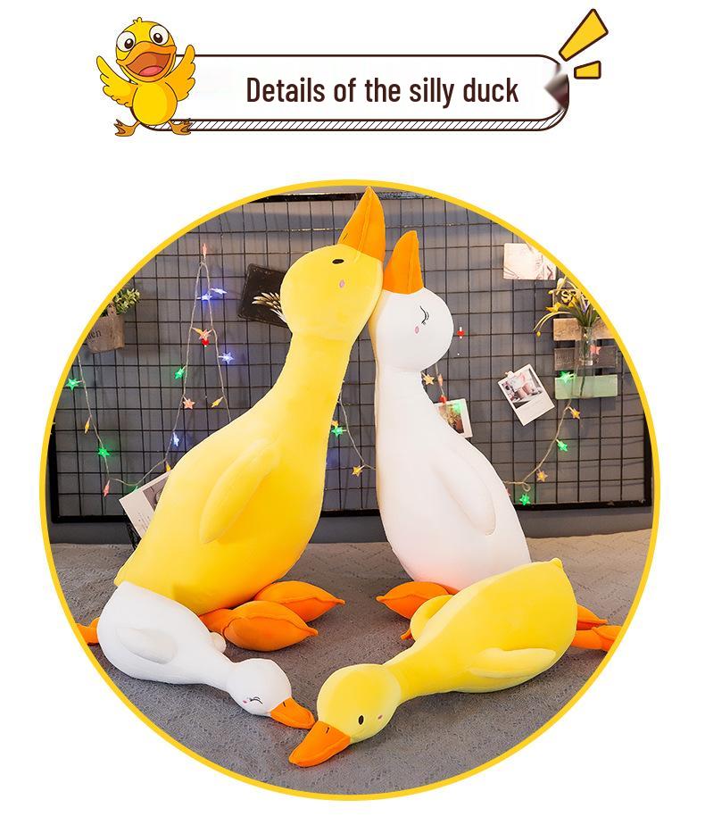 Adorable Derpy Duck Plush Pillow - Large Backrest Toy & Birthday Gift