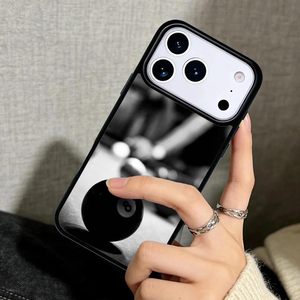 Capa Case for iPhone 17 Air 16 Pro Max 15 Plus 11 13 Mini 14 12 Back Phone Cover Billiards Snooker 8 Ball