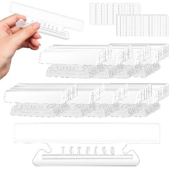 50 Pieces 4 Inch Clear Hanging Folder Tabs Hanging File Folder Tabs Clear Tabs for Hanging File Folders for 3 1/2 Inch Hanging File Folders with Tabs