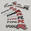 3D Metal Type R S Logo Front Grill Badge Rear Trunk Emblem Sticker Decals For Civic TYPER CRV Accord Fit Car Accessories