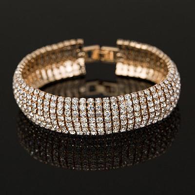 European & American Rhinestone Crystal Bracelet - Korean Style Ladies' Accessory