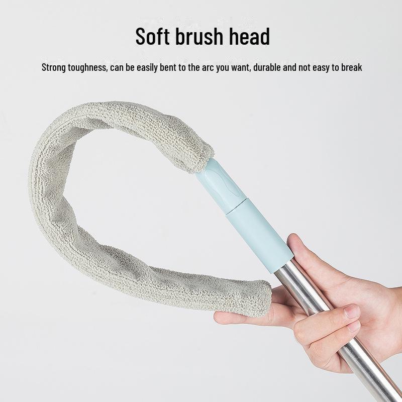 Teleskopowa miotełka ze stali nierdzewnej do głębokiego czyszczenia pod łóżkami i w szczelinach