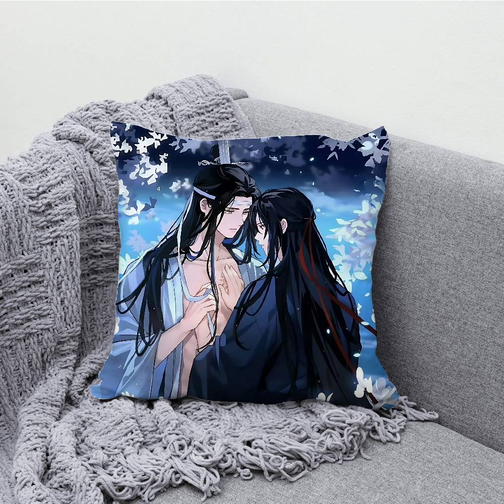 Mo Dao Zu Shi Pillow Case Print Polyester Fiber 40X40 cm Home Sofa Throw Cushion Cover Decoration