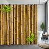 Green Bamboo Shower Curtain Zen Meditation Nature Botanical Polyester Fabric Shower Curtains Bathroom Decor with Hooks
