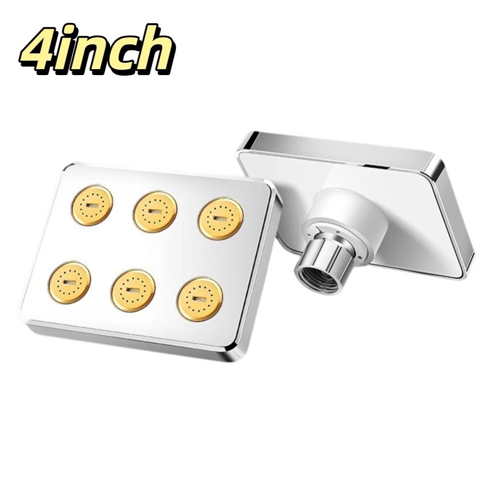 

Anti-blocking Technology Rain Shower Head 4inch/10inch Size Wall Shower Water Heater Compatible 4In Silver