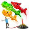 Dinosaur Toy Rocket Launcher For Kids Outdoor Toys Birthday Gift Volcano Soaring Rocket Toy Family Party Prop Sport Game