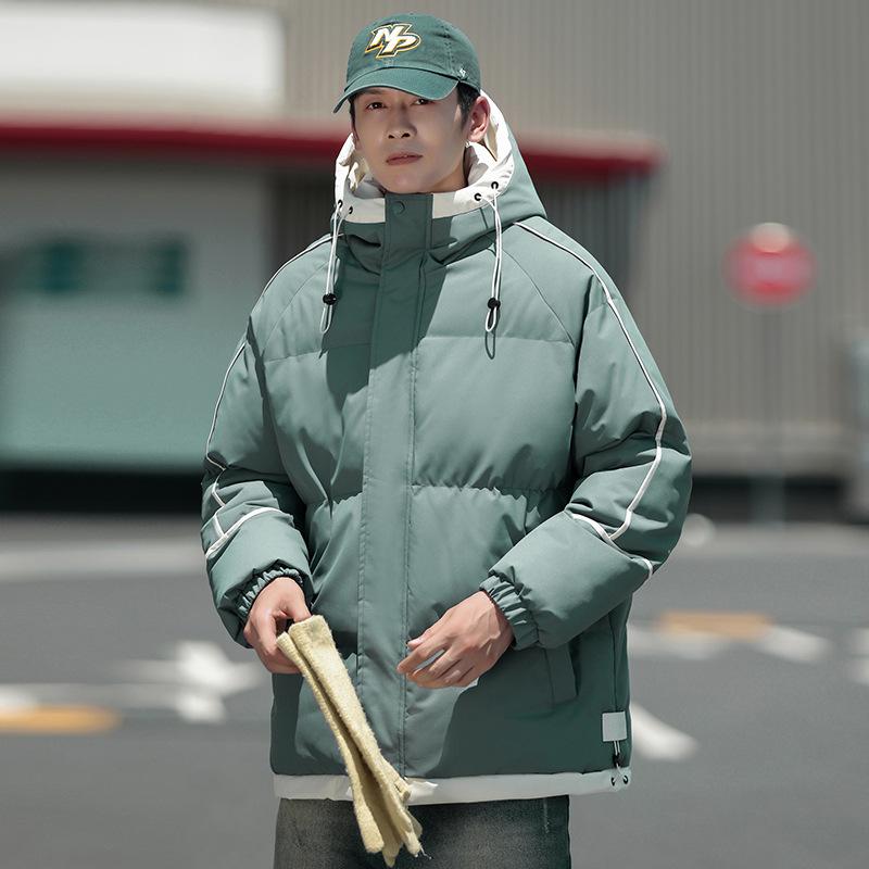 Свободная стеганая куртка с капюшоном — фото 12