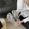 Fashion Bailamos 2025 Ladies Clip Toe Flip Flops Silver Tabi Ninja Slippers Woman Beach Shoes Flat Sandalias Femme Slides Split Toe Sand