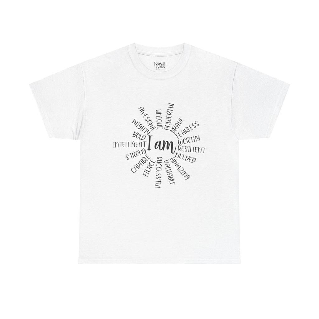 I Am Positive Affirmations Tee | Inspirational Typography Shirt