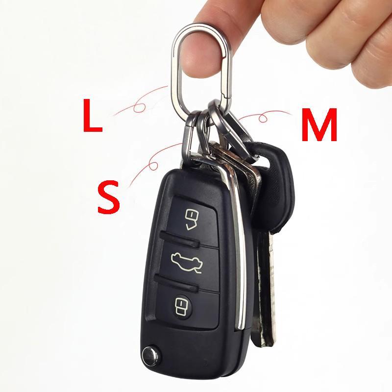 3 Size Titanium Alloy Quickdraw Keychain Men Women Titanium for Car Key Rings Holder Lightweight EDC Carabiner Accessories
