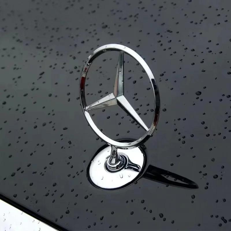 C200 E200 Nové 2025 Pro Mercedes Benz Zinková slitina Auto Přední Kapota Znak Štítek Kapoty Odznak Samolepka Pro Mercedes Benz W204 W2