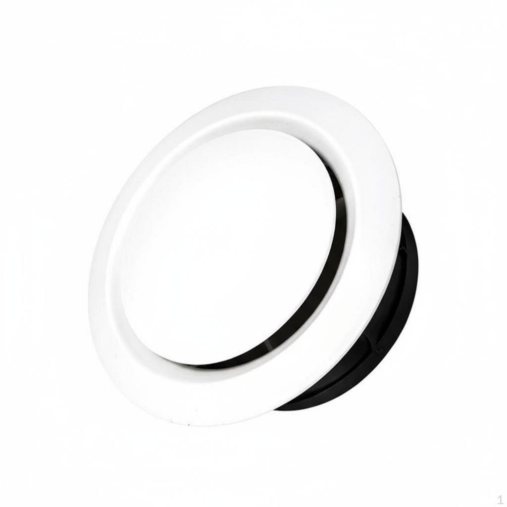 Round Adjustable Air Vent Rotary Control Outlet Ceiling Ventilation Grille for Washroom,