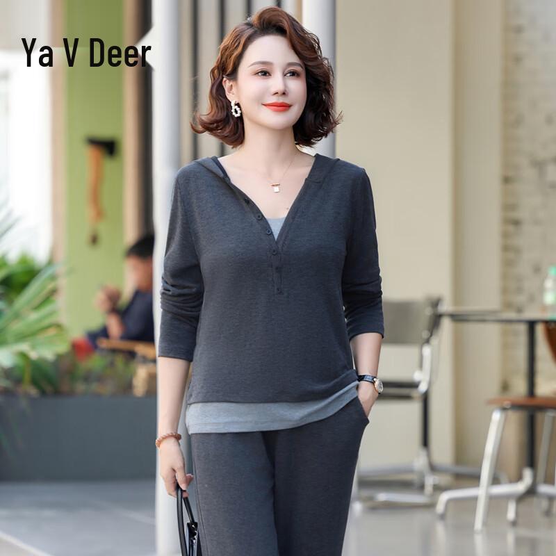 

Женский модный спортивный костюм с капюшоном Yalu XL