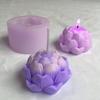 3D Lotus Candle Silicone Mold Diy Flower Scented Gypsum Decorative Handicraft Resin Cement Mold Handmade Soap-making Tools