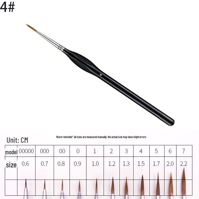 Custom Wear-Resistant Elastic Precision Brush for Line Drawing and Oil Painting with Triangular Handle and Wolf Hair