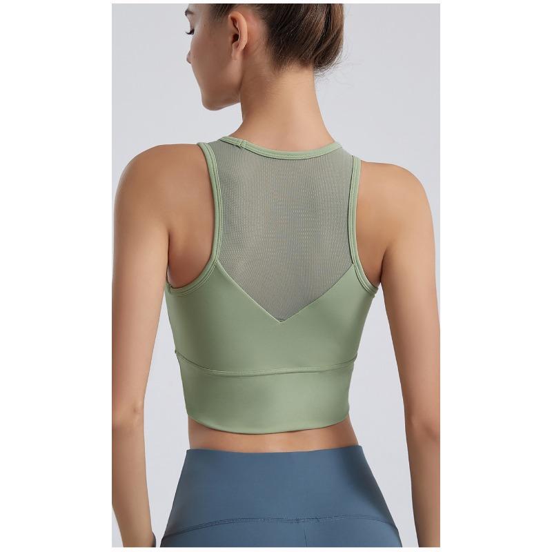 Women's sleeveless yoga exercise breathable top