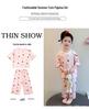 Girls' Summer Modal Pajamas - Cartoon Princess Style, Three-Quarter Sleeves. Perfect Air Conditioning Home Wear for Kids.