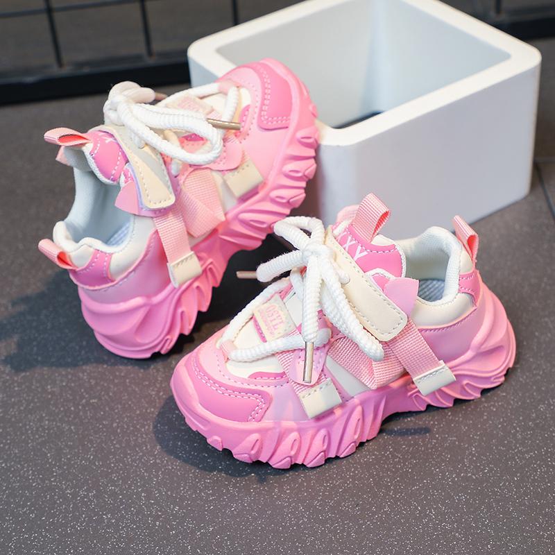 Kids Sport Chunky Shoes Mesh Breathable Casual Girls Sneakers Children Boy Shoes
