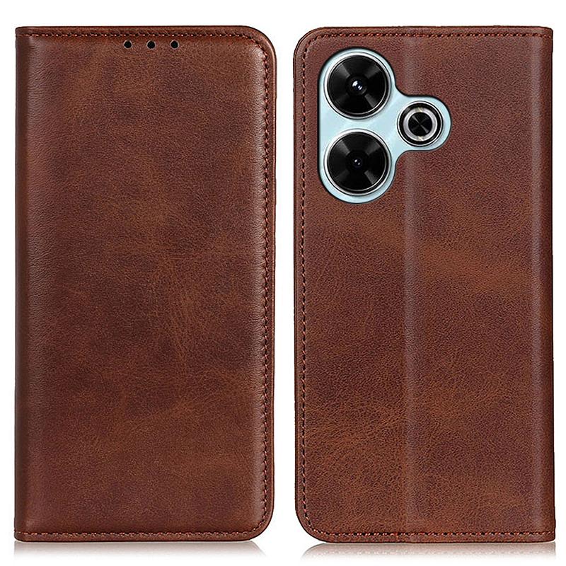 

Для Xiaomi Redmi 13 5G/13 4G Чохол Зі Спілканої Шкіри Чохол для Телефону Підставка Прихована Магнітна Адсорбція Coffee