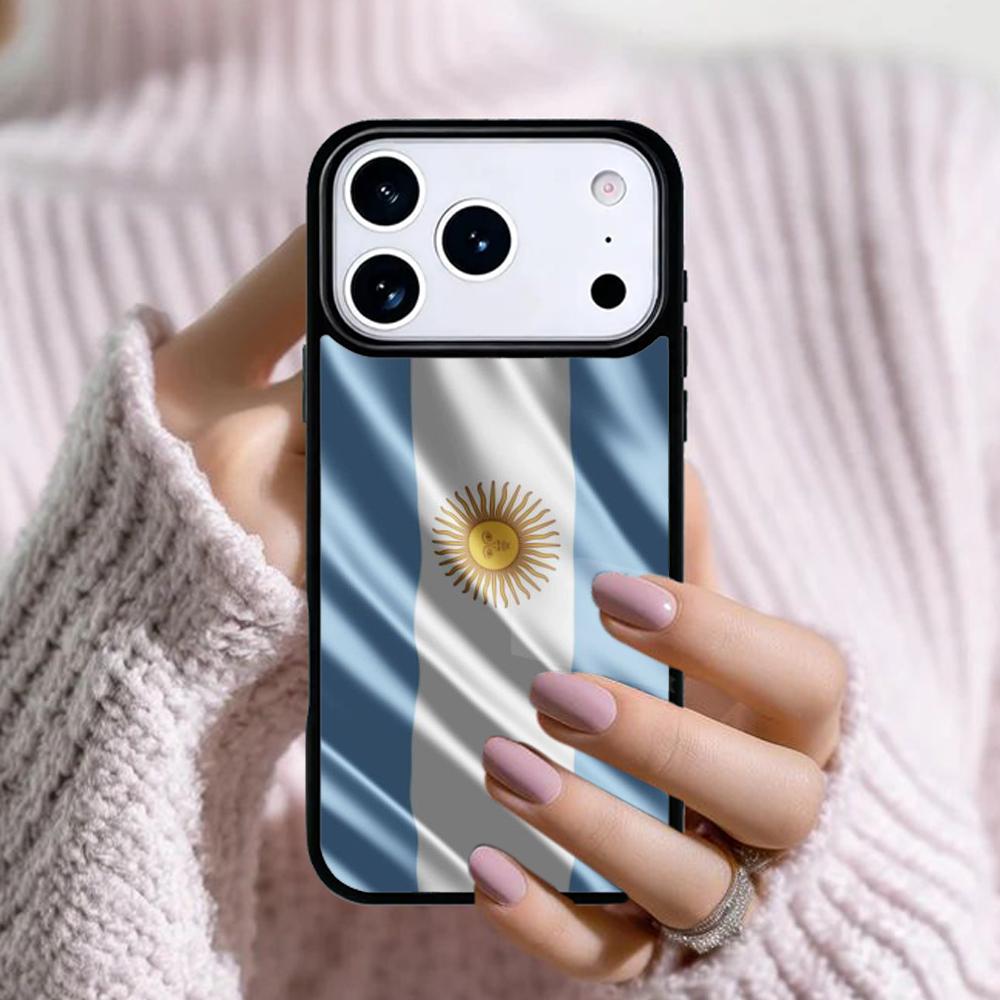 Argentinien Flagge Handyhülle Für Apple iPhone 17 Air 16E 15 14 Plus 13 12 11 Pro Max Mini Funda Cover