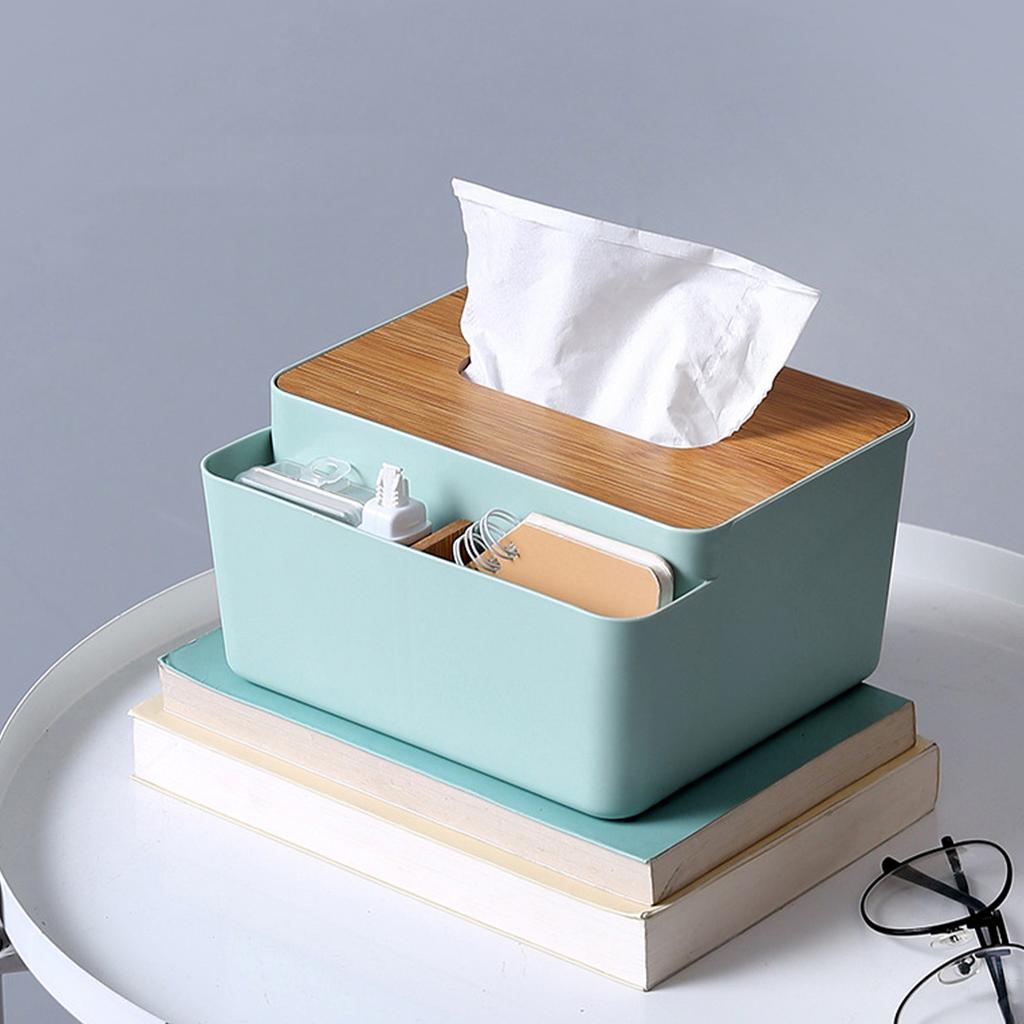 Tissue Box Cover PP Fiberboard Simple Fashionable Facial Paper Dispenser Box for Bedroom Living Room Kitchen
