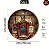 Daniels Whiskey D Flach Bedrucktes Aluminium Rundes Metallschild xcm Wandkunst Plakette für Hausbar Man Cave