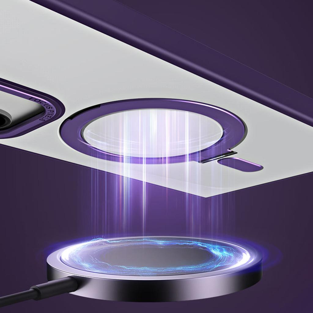 Für Samsung Galaxy S23 Ultra Matte Magnetische Handyhülle TPU+Acryl Handyhülle mit Ring-Ständer