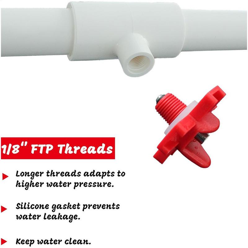 Chicken Water Cups For Poultry Automatic Poultry Water Feeding Cups Good Sealing Tee Fittings Poultry Waterer For Chickens Ducks