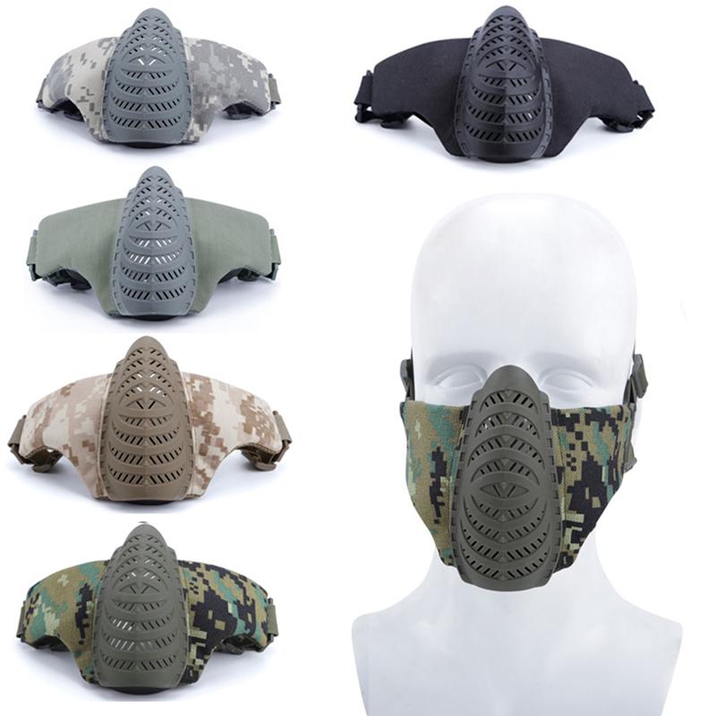 Buy Airsoft Paintball Half Face Mask Tactical Protective CS Military