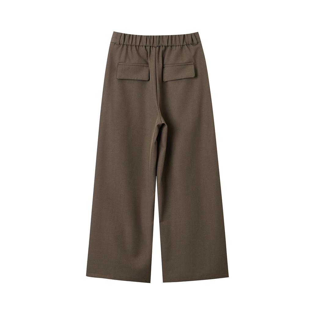 Men's High-end Wide-leg High-waisted Drape Pants for Early Spring 2026 - Casual Straight-leg Style