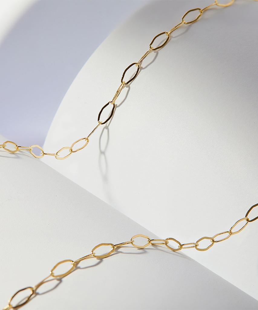 Helene Jewelry 14K 18K Herb Chain Gold Necklace (Type B)