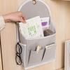 Wall Mounted Fabric Storage Bag for Dormitory Student Organization with Mesh Pockets And Double Pockets Hanging Side Storage
