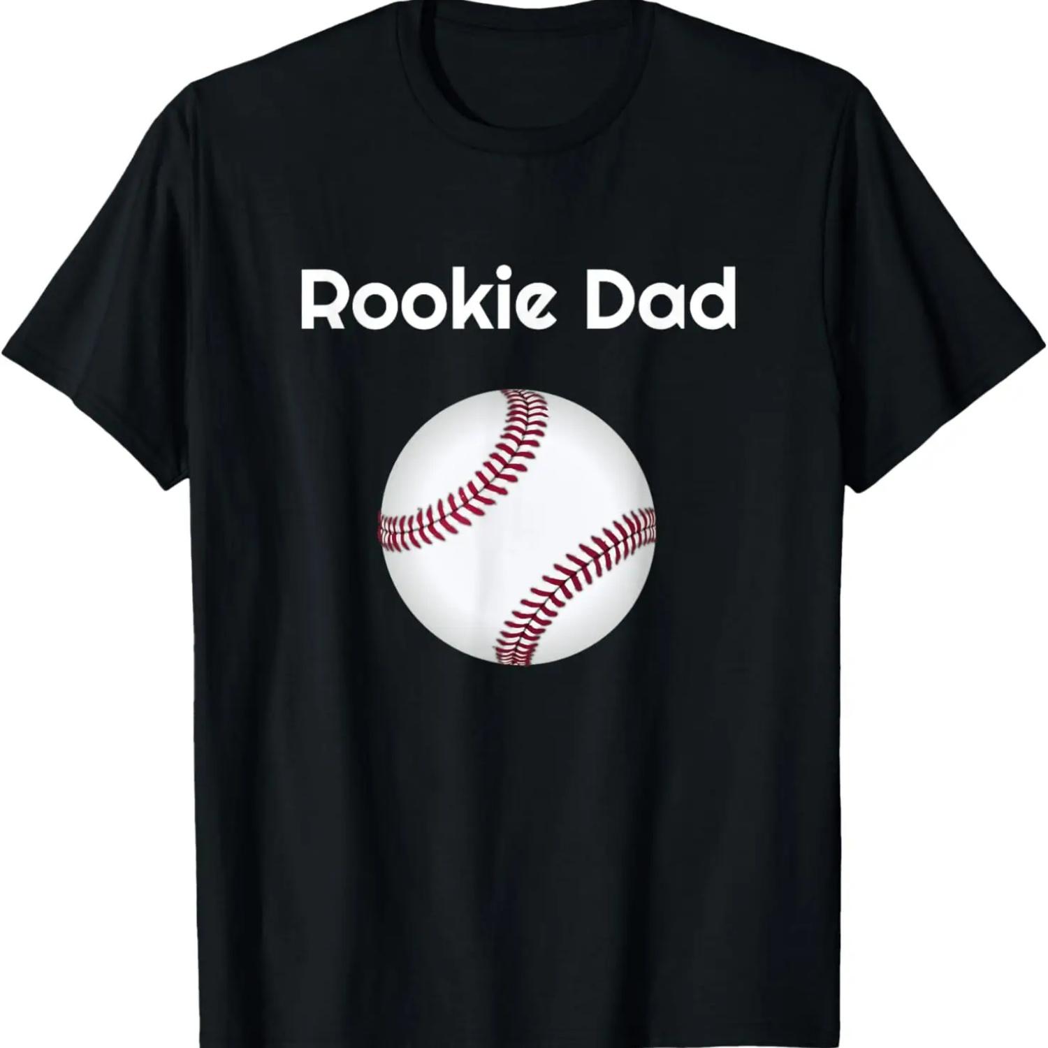 Funny Dad Pregnancy Announcement Shirt Rookie Baseball Dad S чёрный