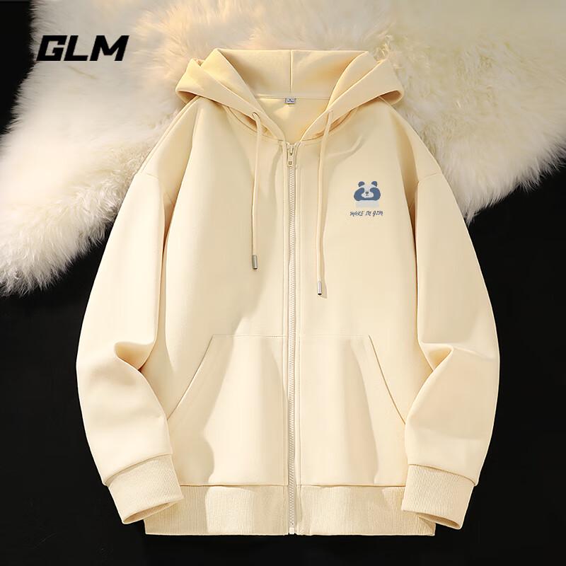 

Мужская трикотажная куртка с капюшоном GLM из плотного материала с принтом панды 4XL