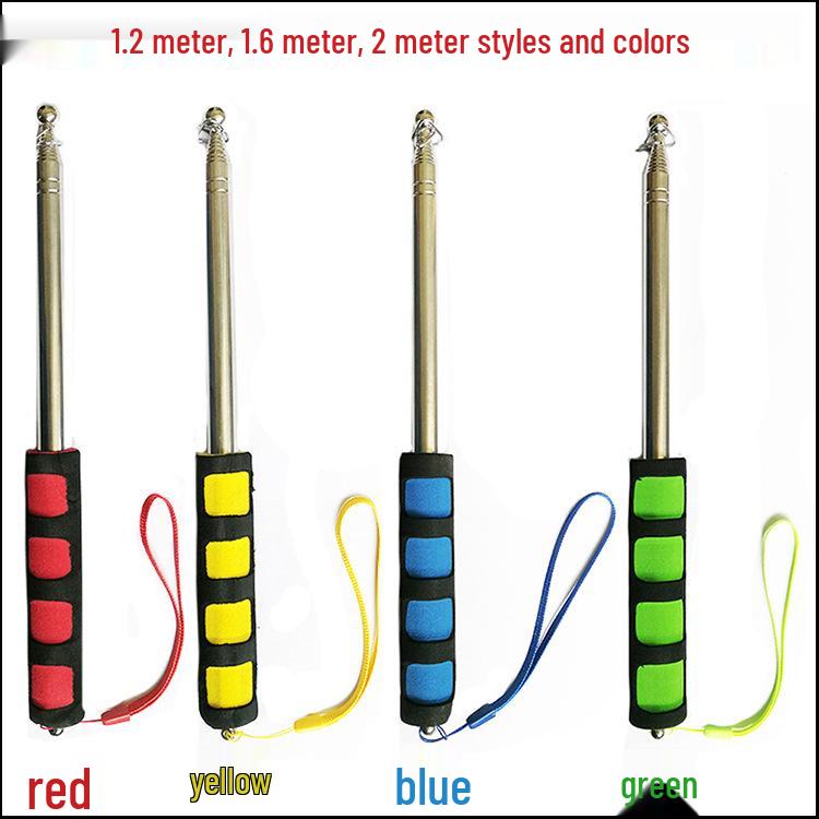 Teleskop-Fahnenmast und Zeigestock aus Edelstahl