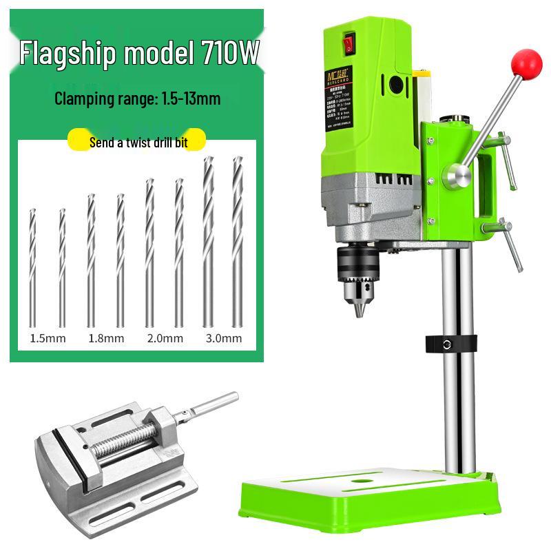 Mini 220V Variable Speed Electric Drill Press for Home Use, Multifunctional for Small Industrial Tasks & Buddhist Bead Making