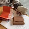 RFID Anti-Theft Mini Ladies Tri-Fold Leather Wallet with Coin Purse & Card Holder
