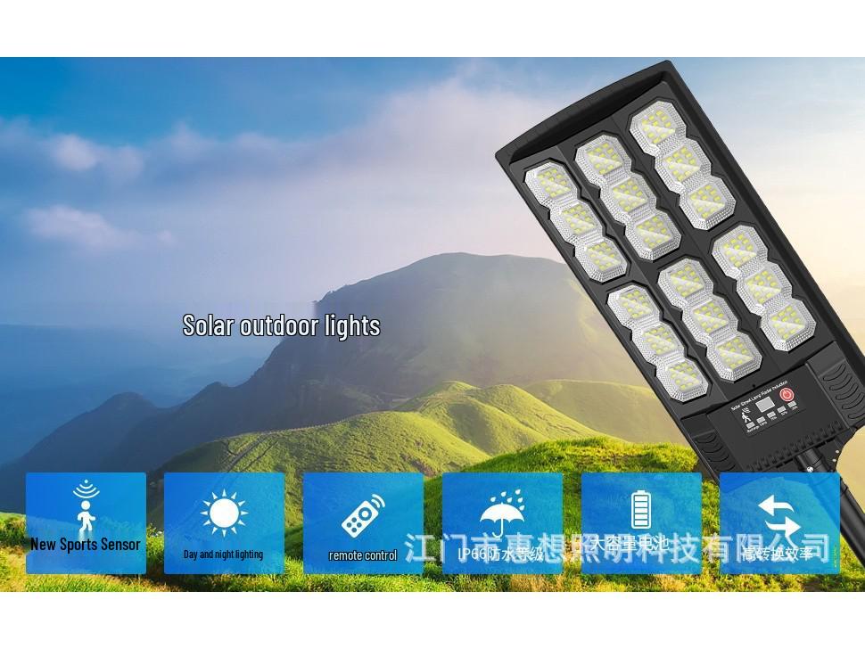 Solar-Powered Waterproof Outdoor Wall Lamp with Remote Control and Motion Sensor