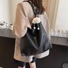 This Year's Popular Solid Color Trendy Shoulder Bag 2025 New Autumn Backpack Fashionable Large-capacity Messenger Bag Pendant