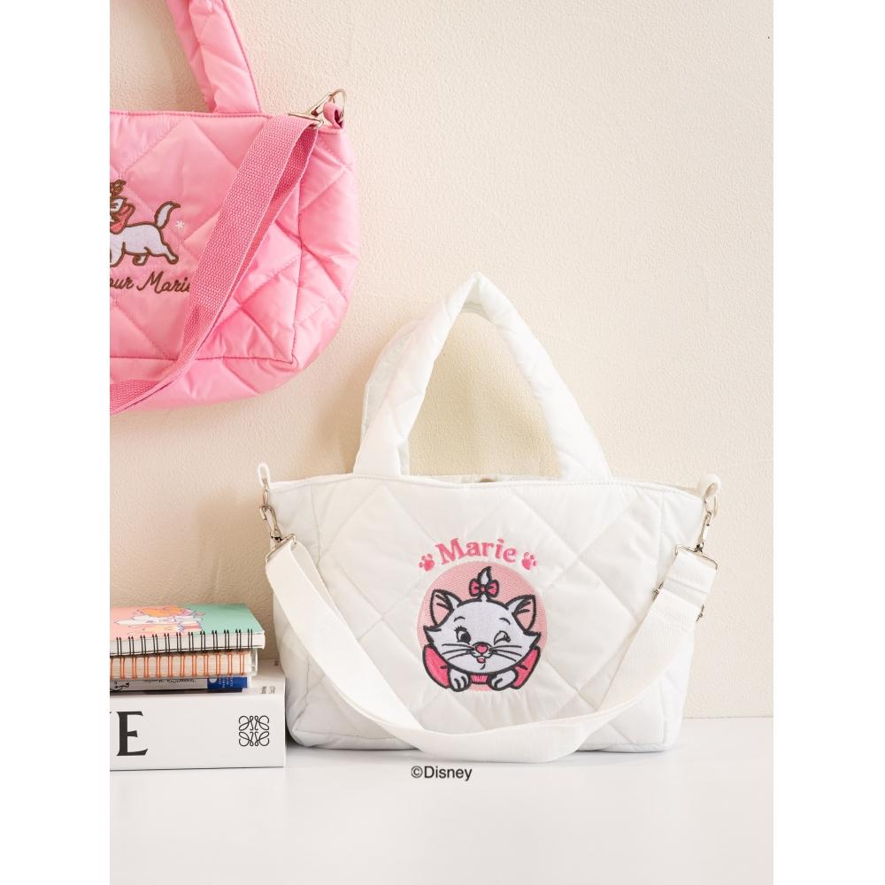 

Daiso Disney Animals Marie Padded Bag White Guitar Animals (Marie)
