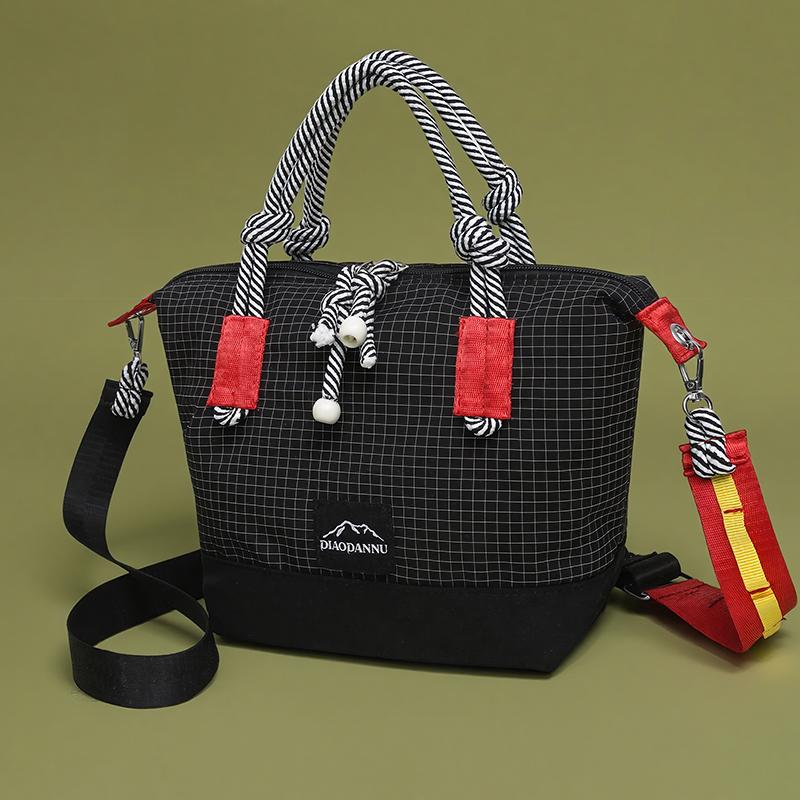 Wasserdichte Nylon-Tragetasche für Damen, große Kapazität, Umhänge-Crossbody-Handtasche mit Reißverschluss