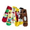 2024 Autumn/Winter Kids' Coral Fleece Christmas Embroidered Warm Cartoon Floor Socks